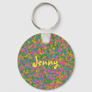 Confetti Hearts Chaveiro