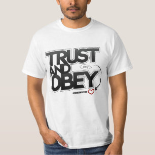 Confiança e Obey - Provérbios 3:5-6 Camisa Crist