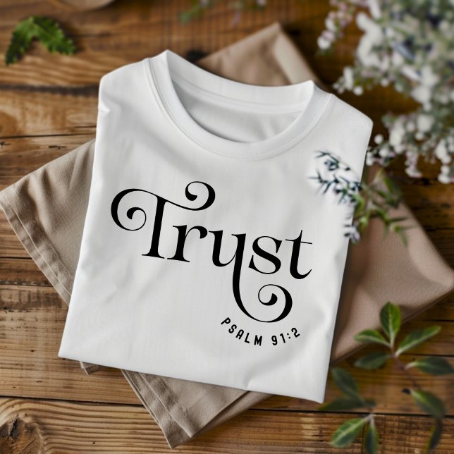 Confiança em T-Shirt Cristã para Mulheres e Crianç (Criador carregado)