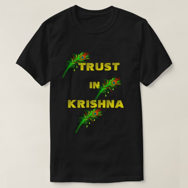 Confiança Na Camisa T De Krishna (Frente do Design)