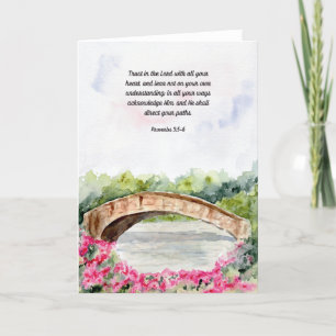 Confiança no cartão verso da Bíblia do Lord Prover