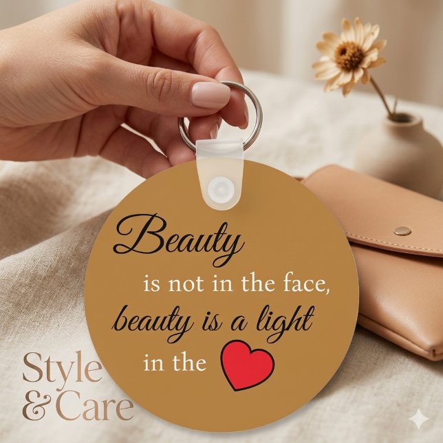 Confiança no Seu Bolso – Chaveiro com Slogan de Be (Confidence in Your Pocket – Beauty Slogan Key Ring)