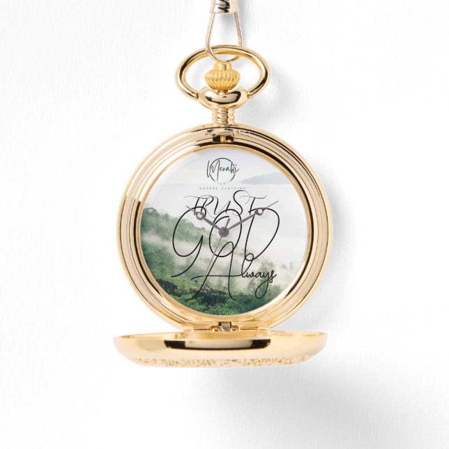 Confie em Deus sempre o relógio de bolso (Frente)