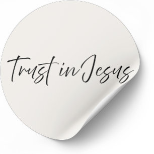 Confie em Jesus – Adesivo Cristão Minimalista 