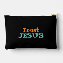 Confie em Jesus Citação Cristã Floral Fofo em Pret