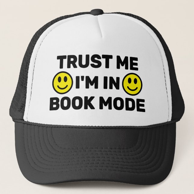 Confie em Mim - Estou no Modo Livro™ Boné de Camin (Frente)
