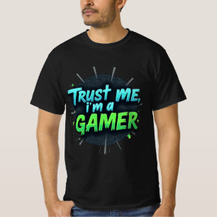 Confie em mim, eu sou uma camiseta de jogos multic