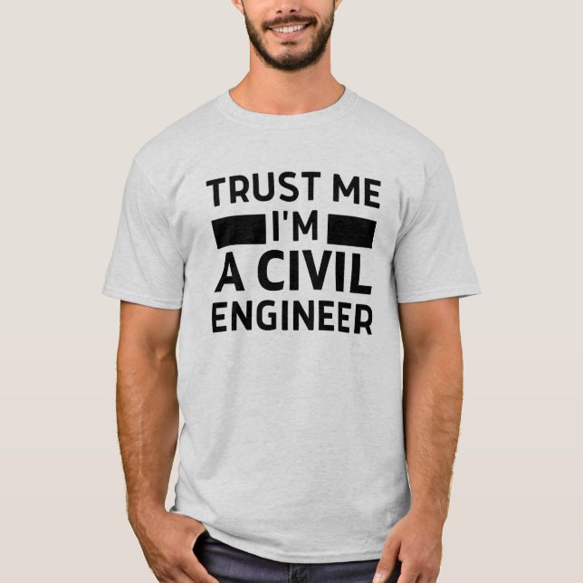 Confie em mim, sou uma T-Shirt engenheiro (Frente)