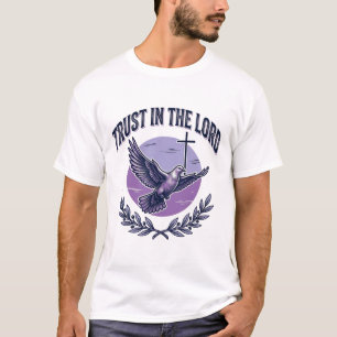 Confie no Senhor Pombo Desenho de Camiseta Cristã_