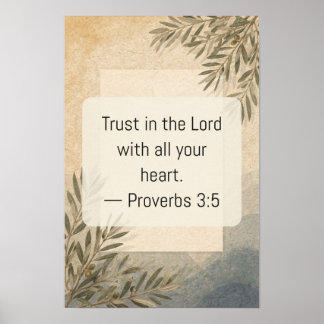 Confie no Senhor Provérbios 3:5 Impressão de Galho