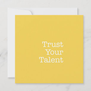 Confie no seu cartão de nota de talento