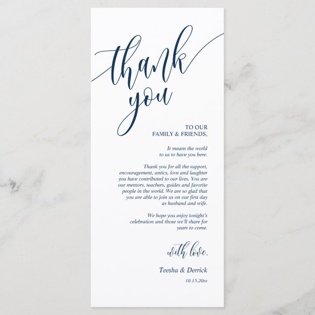 Configuração de local jantado Obrigado Cartões de  (Frente)