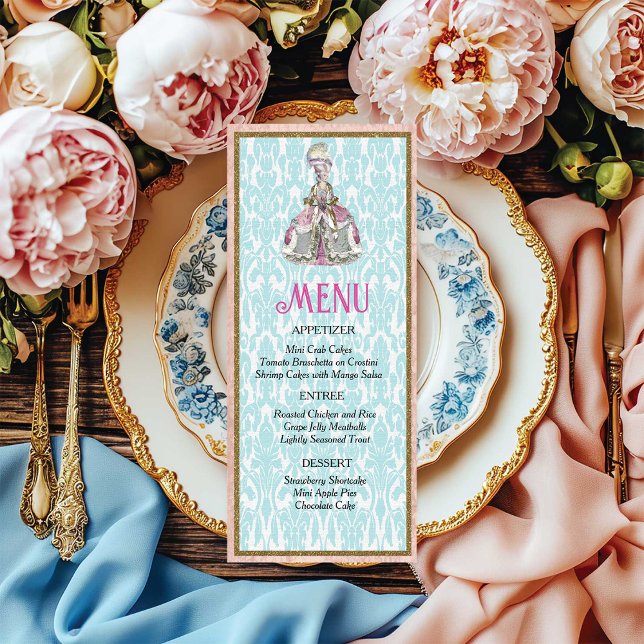 Configuração de mesa de menu Marie Antoinette (Criador carregado)