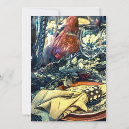 Configuração de Mesa Feliz de Ação de Graças