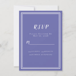 Confirmação de Casamento Azul-Peruíno Chic Minimal