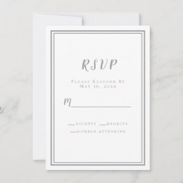 Confirmação de Casamento Cinza Branco Simples Mode