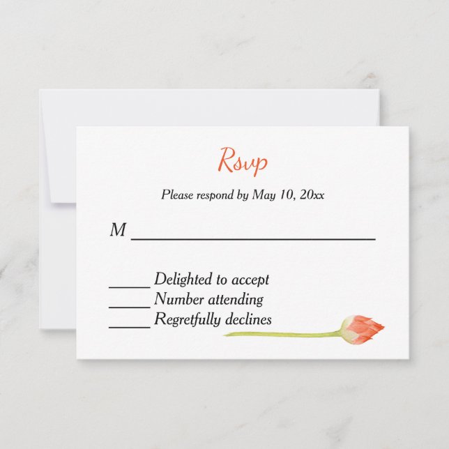 Confirmação de Presença para Convite de Casamento  (Frente)