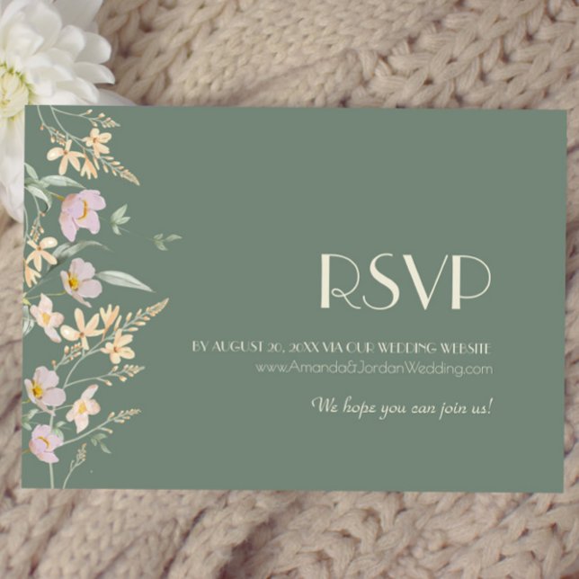 Confirmação de RSVP para Site de Casamento Wildflo (Criador carregado)