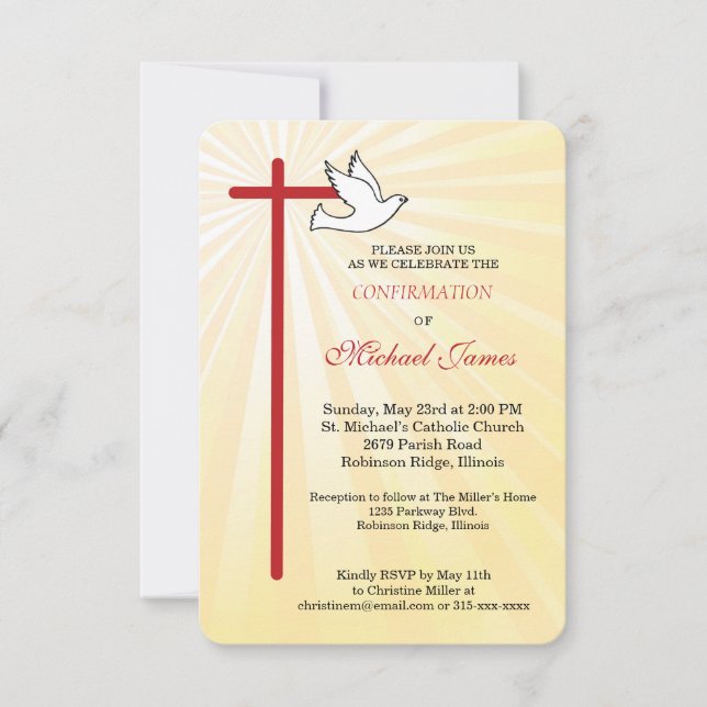 Confirmação para Raios de Ouro de Porta Cruzada de (Frente)