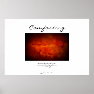 Confortante - Marrom Dourado - Poster Feng Shui