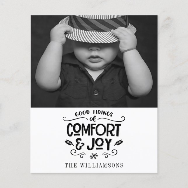 Conforto de Orçamento e Joy Moderno Cartão de Féri (Frente)