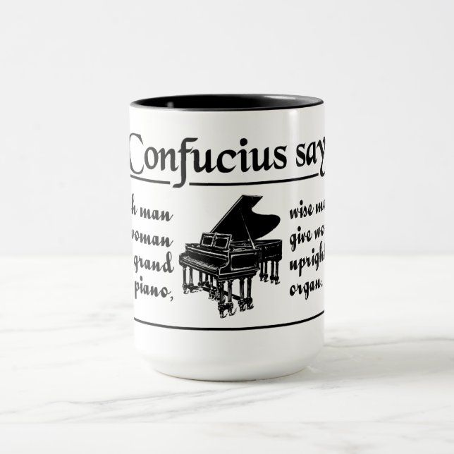 CONFUCIUS DIZ ... caneca personalizada - escolha e (Centro)