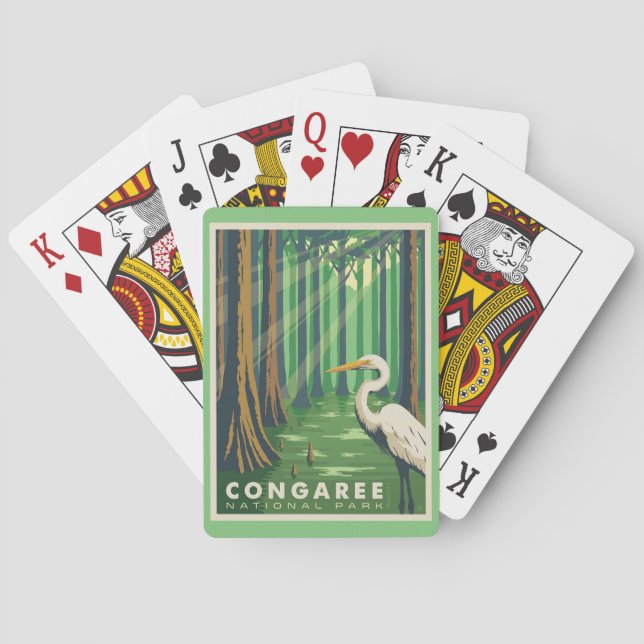Congaree National Park SC Cartas de Baralho (Verso)