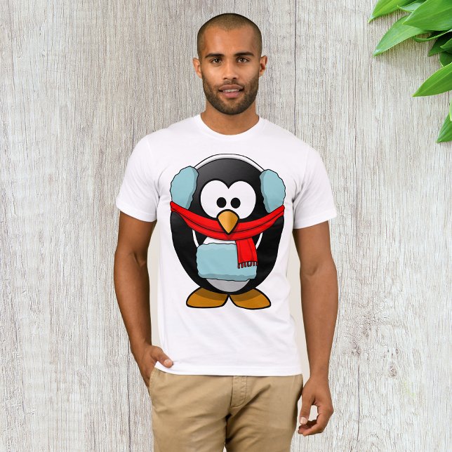 Congelando Penguin Mens T-Shirt (Criador carregado)