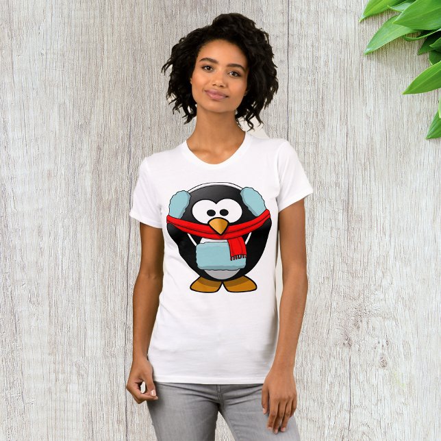 Congelando Pinguim Mulher Camisa T (Criador carregado)