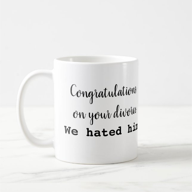Congrats em sua caneca do divórcio! Deixe-nos (Esquerda)