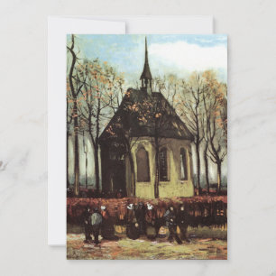 Congregação na Igreja, Nuenen por Vincent van Gogh