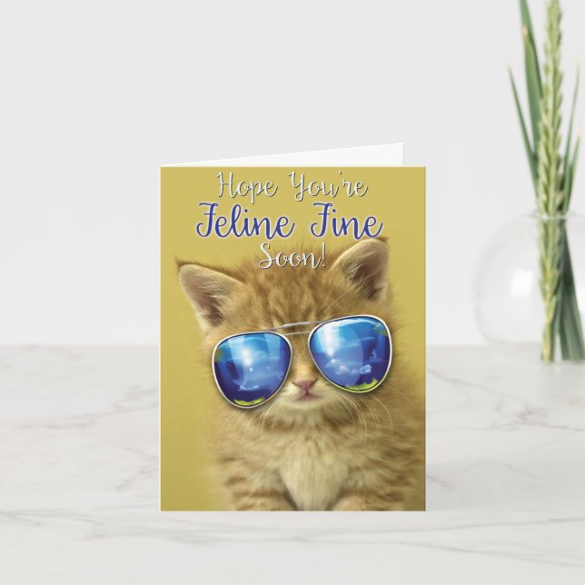 Conheça Bem Em Breve Um Cartão De Saudação - Gatin (Frente)