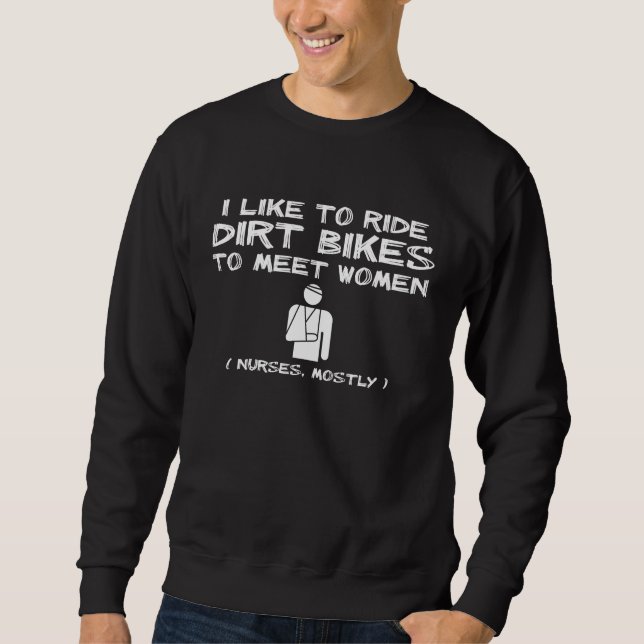 Conheça Camiseta Divertida de Humor de Motocross d (Frente)