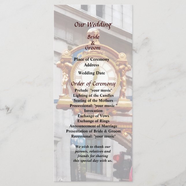 Conheça-me sob o Programa de Casamento do Relógio  (Frente)