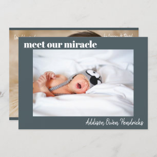 Conheça nosso milagre Anúncio de nascimento do Ba