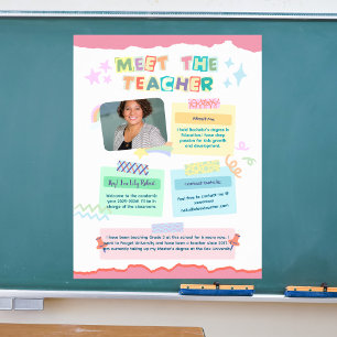 Conheça o poster da sala de aula da escola de prof