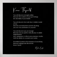 Conheça-se poster de poesia poética inspiradora