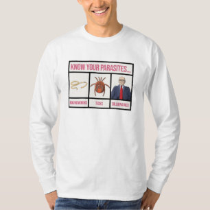 Conheça Seus Parasitas - Camiseta Anti-Bilionária