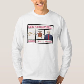 Conheça Seus Parasitas - Camiseta Anti-Bilionária