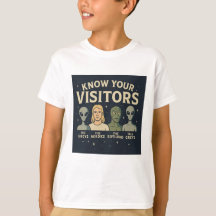 "Conheça Seus Visitantes" Rapazes T-Shirt