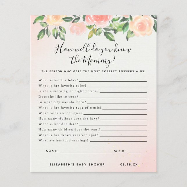 Conhece A Mamãe | Jogo Chá de fraldas (Frente)