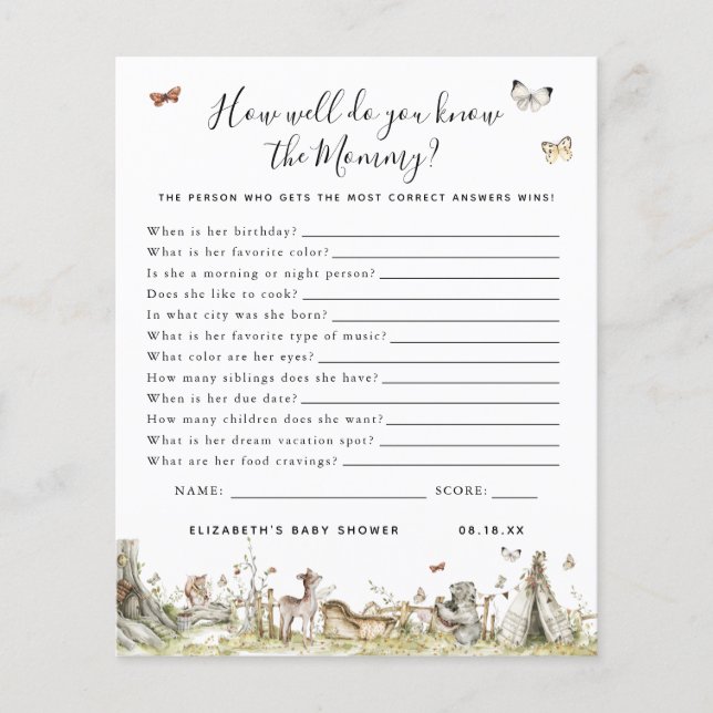 Conhece A Mamãe | Jogo Chá de fraldas (Frente)