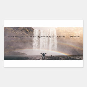 Conhecendo-se citações - etiqueta do retângulo