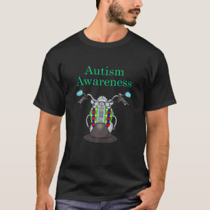 Conhecimento do Autismo Biker 1 Camisa de Motocicl