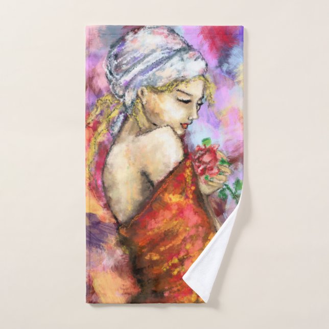 Conjunto bonito de toalhas de banho da mulher (Toalha de mão)