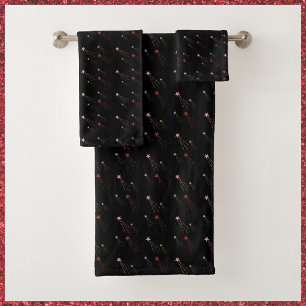 Conjunto bonito de toalhas de banho de noites estr