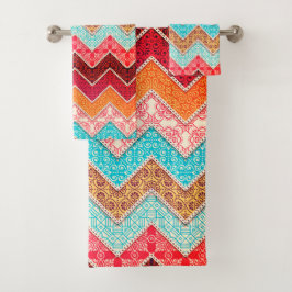 Conjunto Colorido de Toalhas de Banho