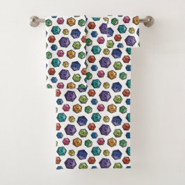 Conjunto Colorido de Toalhas Impressão D20s
