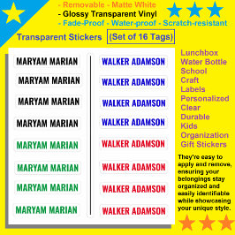 Conjunto de 16 Etiquetas Coloridas, Etiquetas de n