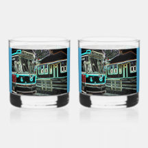 Conjunto de 2 copos CLRV Neon na estampa Printed R